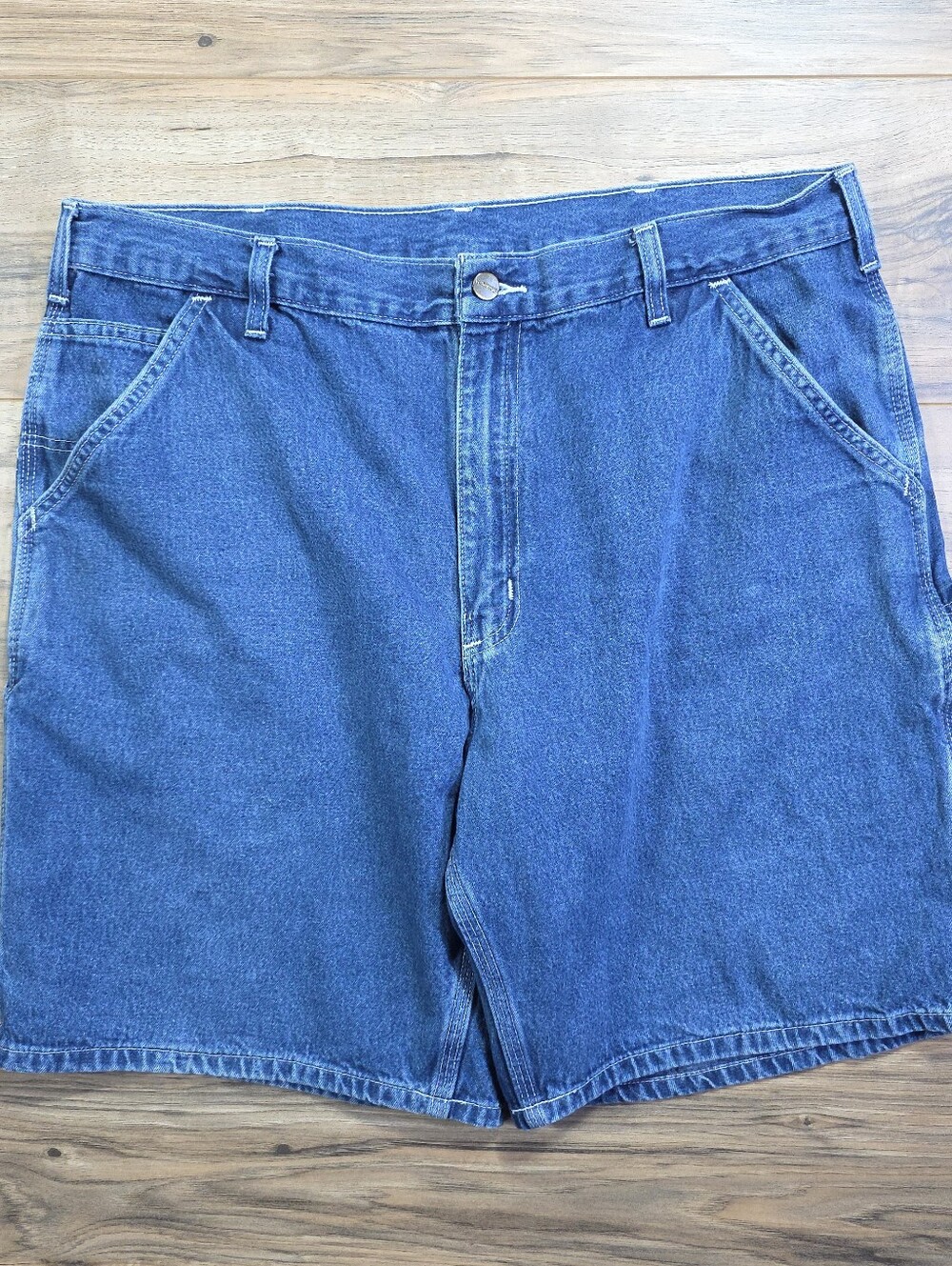 Carhartt B28 DST Denim Carpenter Work Shorts Men's 38 Loose Fit Blue